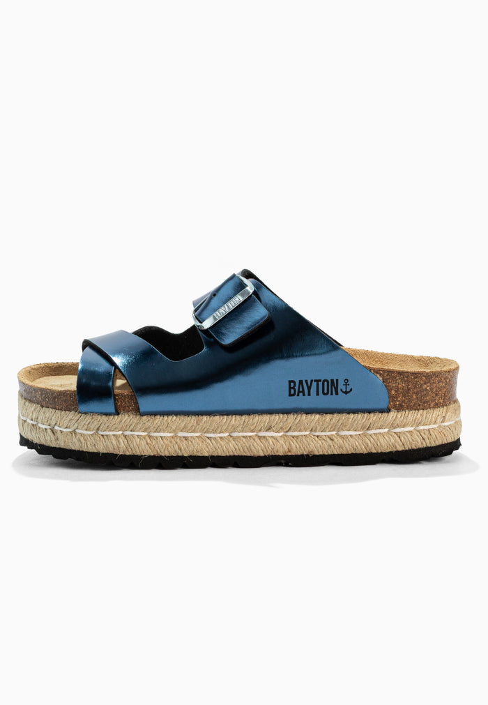Bayton Sandales Tenerife Rope Bleu Marine à Plateforme Bayton Femme