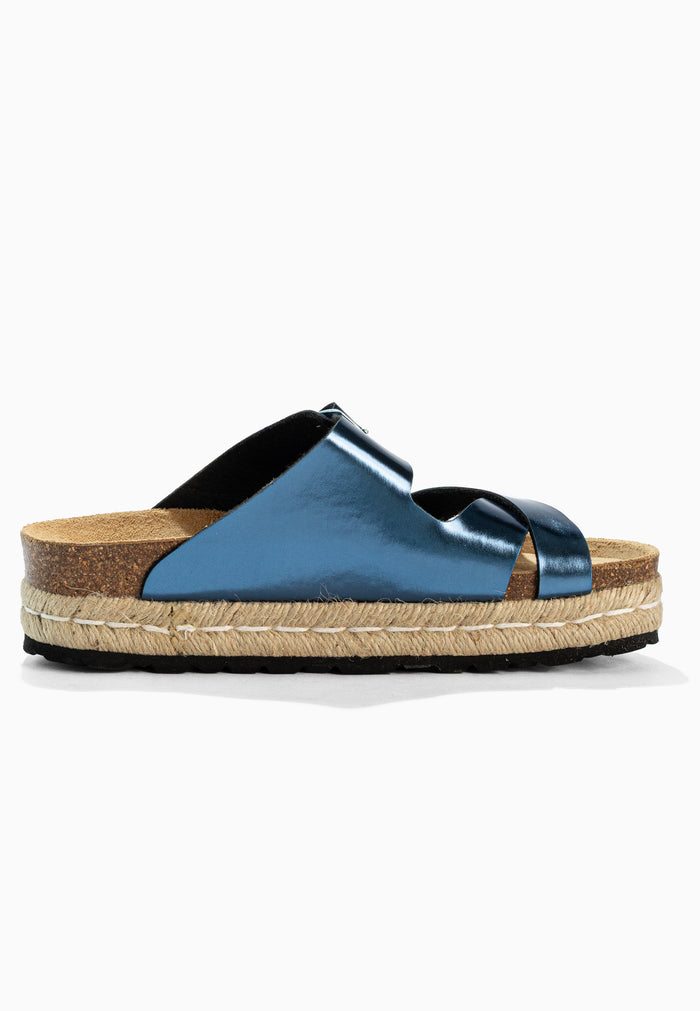 Bayton Sandales Tenerife Rope Bleu Marine à Plateforme Bayton Femme