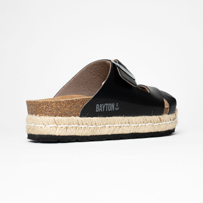 Bayton Sandales Tenerife Rope Noir à Plateforme Bayton Femme