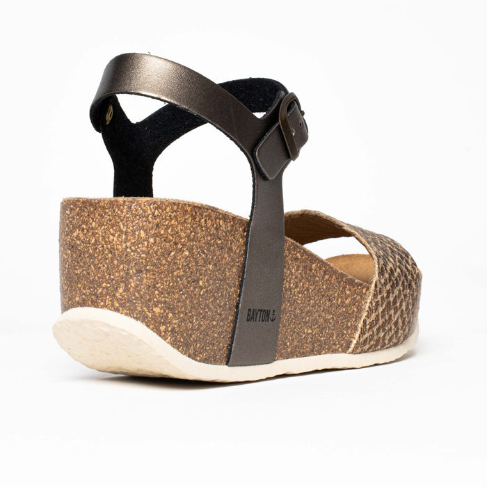 Bayton Sandales Toledo Bronze Et Pewter Compensées Et Semi-compensées Bayton Femme
