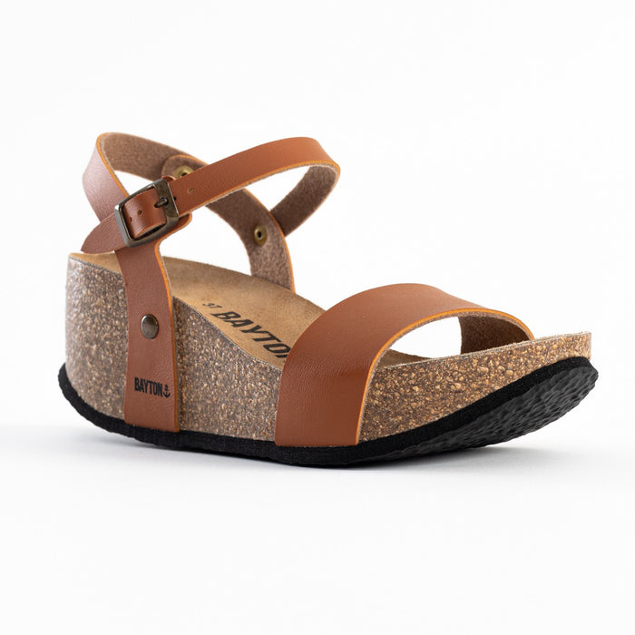 Bayton Sandales Toledo Camel Compensées Et Semi-compensées Bayton Femme
