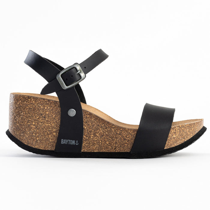 Bayton Sandales Toledo Noir Compensées Et Semi-compensées Bayton Femme