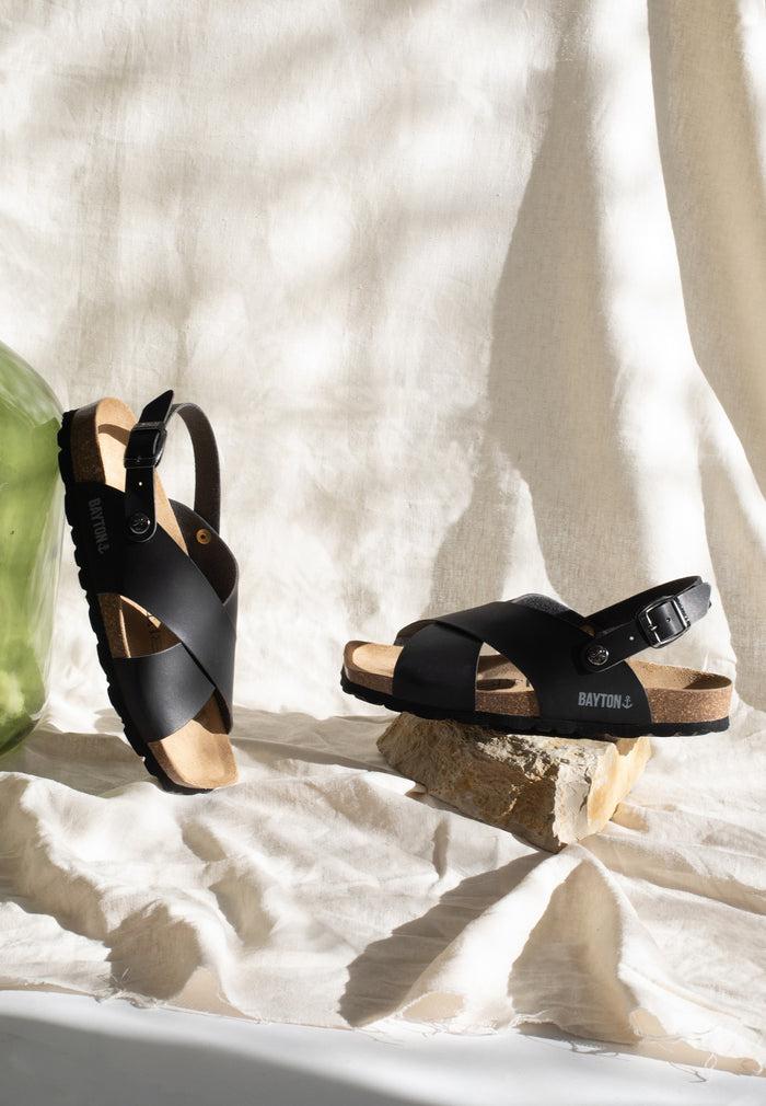 bayton Sandales Tweed Noir Multi-Brides Bayton femme