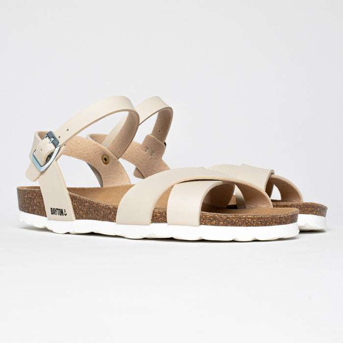 bayton Sandales Vallado Blanc Cassé Multi-Brides Bayton femme