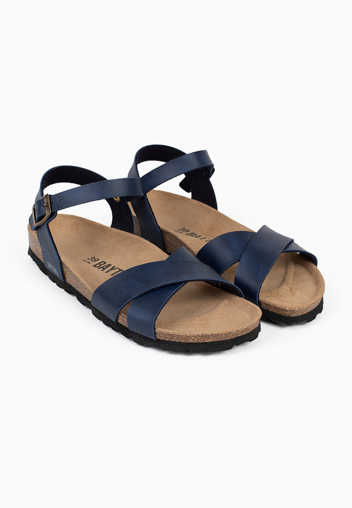 Bayton Sandales Vallado Bleu Marine Multi-Brides Bayton Femme