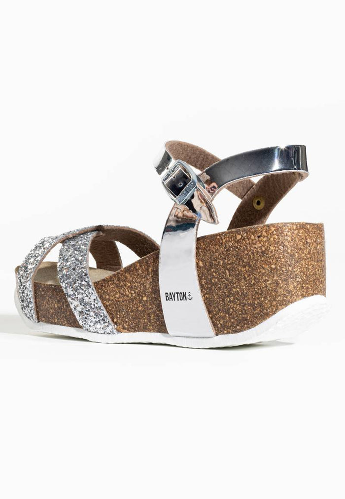 Bayton Sandales Venus Argentées Compensées Et Semi-compensées Bayton Femme
