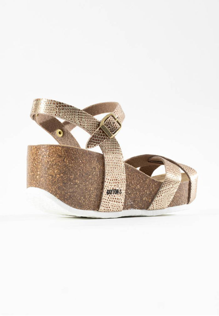 Bayton Sandales Venus Dorées Compensées Et Semi-compensées Bayton Femme