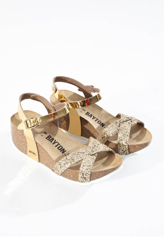 bayton Sandales Venus Dorées Compensées et Semi-compensées Bayton femme