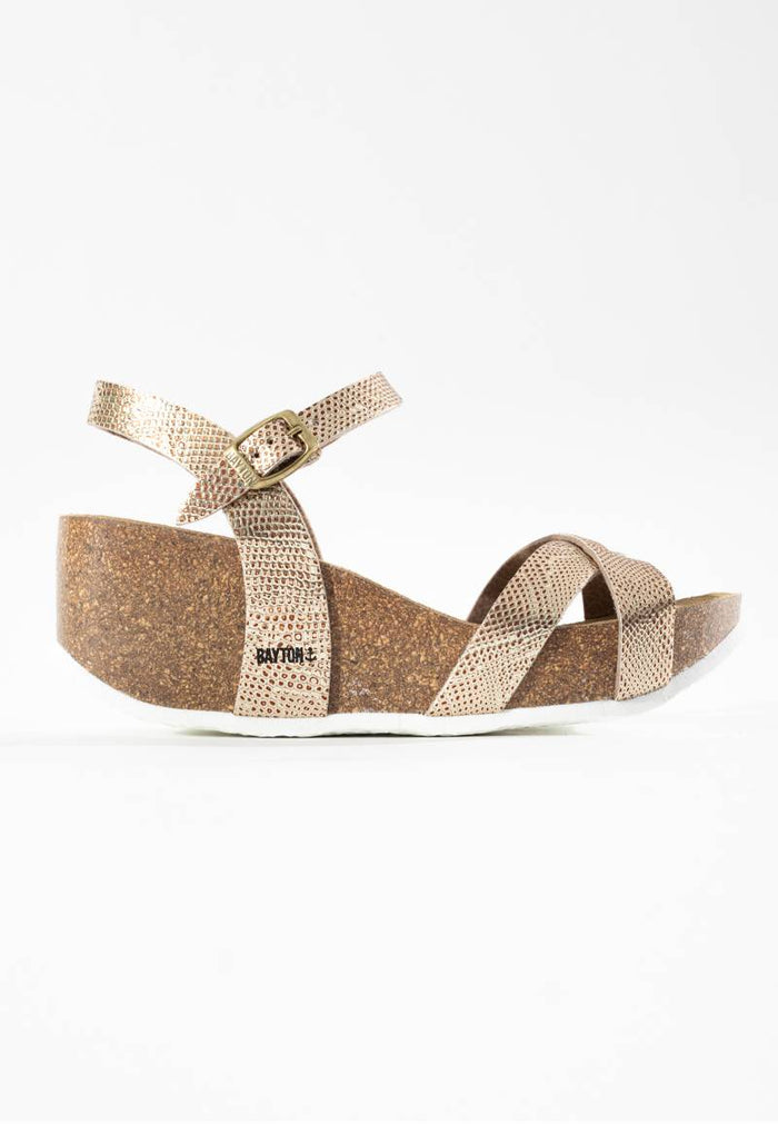 Bayton Sandales Venus Dorées Compensées Et Semi-compensées Bayton Femme