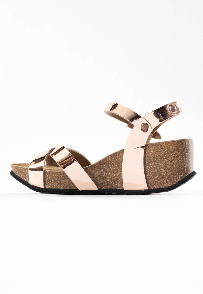 Bayton Sandales Venus Rose Dorées Compensées Et Semi-compensées Bayton Femme