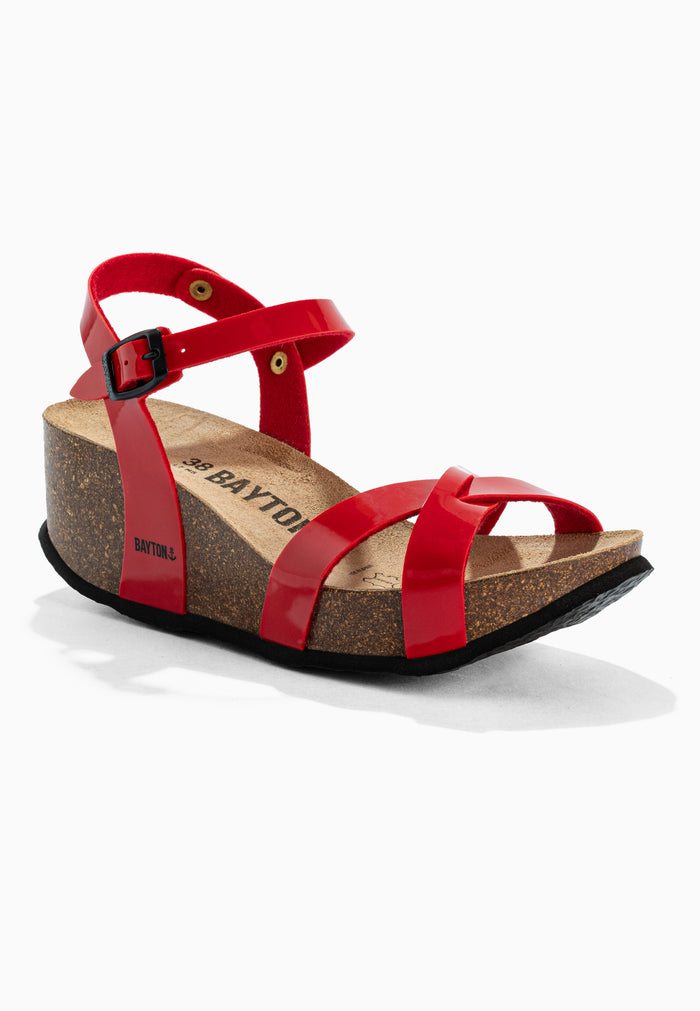 Bayton Sandales Venus Rouge Compensées Et Semi-compensées Bayton Femme