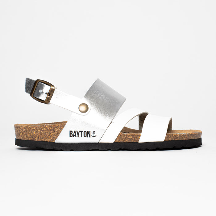 Bayton Sandales Vitoria Blanc Et Argentées Multi-Brides Bayton Femme