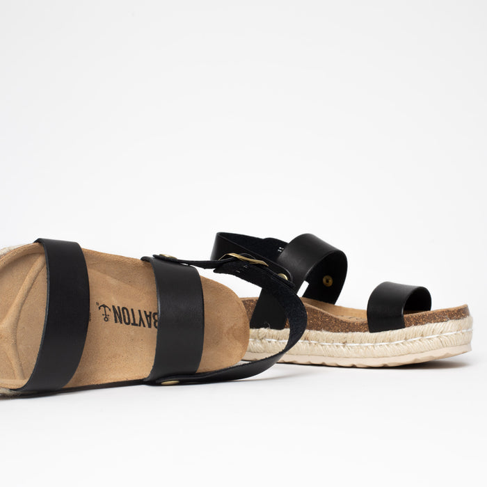 Bayton Sandales Whyalla Noir à Plateforme Bayton Femme