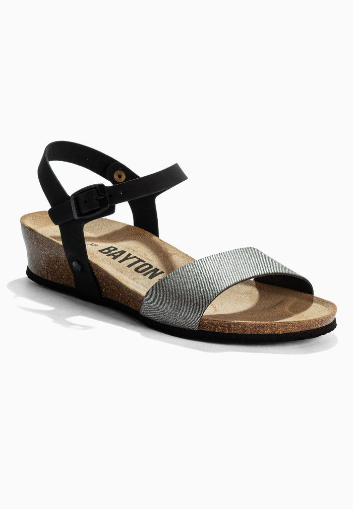 Bayton Sandales Wodonga Noir Compensées Et Semi-compensées Bayton Femme
