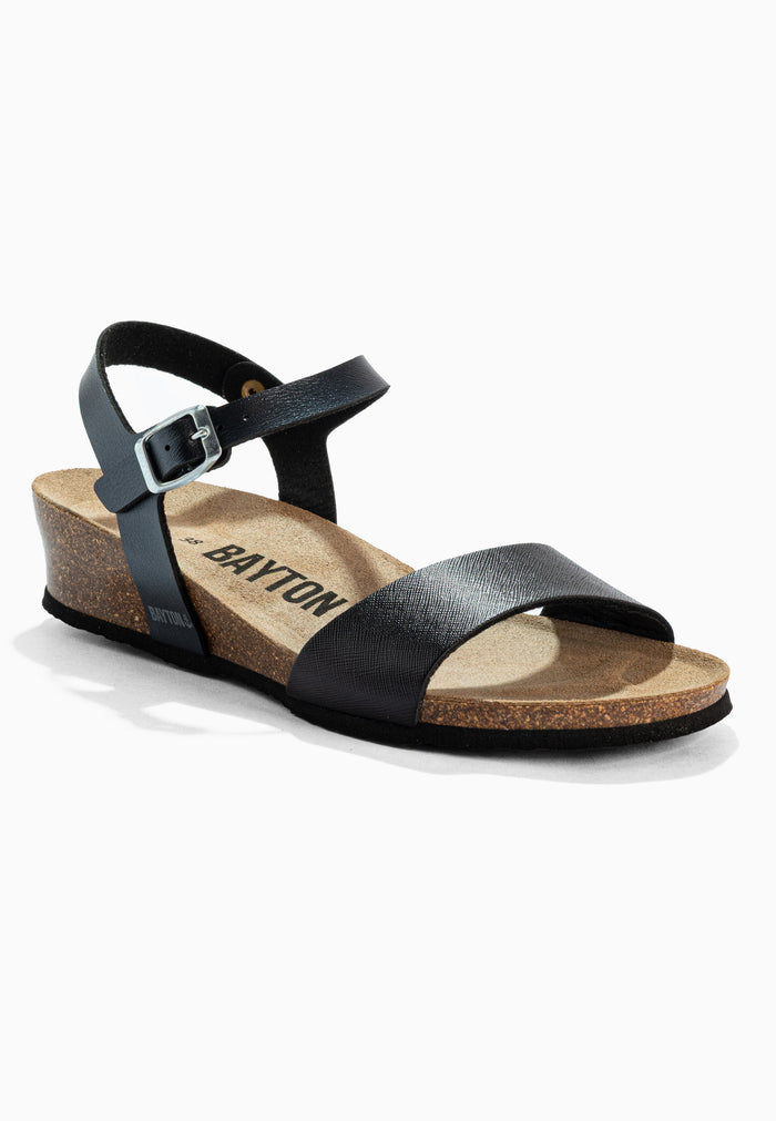 Bayton Sandales Wodonga Noir Compensées Et Semi-compensées Bayton Femme