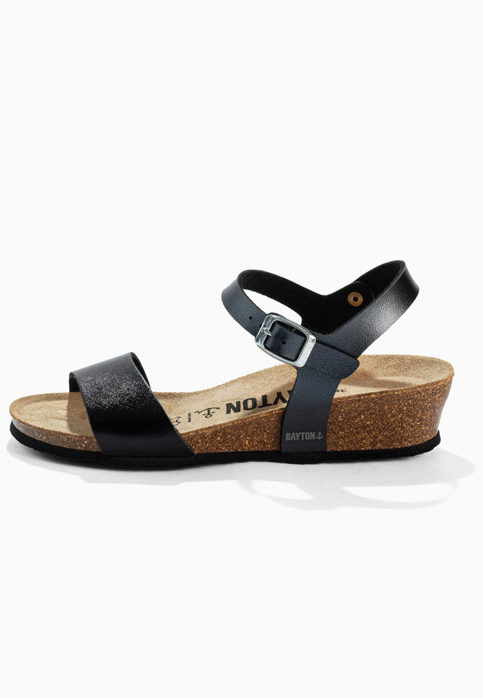 Bayton Sandales Wodonga Noir Compensées Et Semi-compensées Bayton Femme