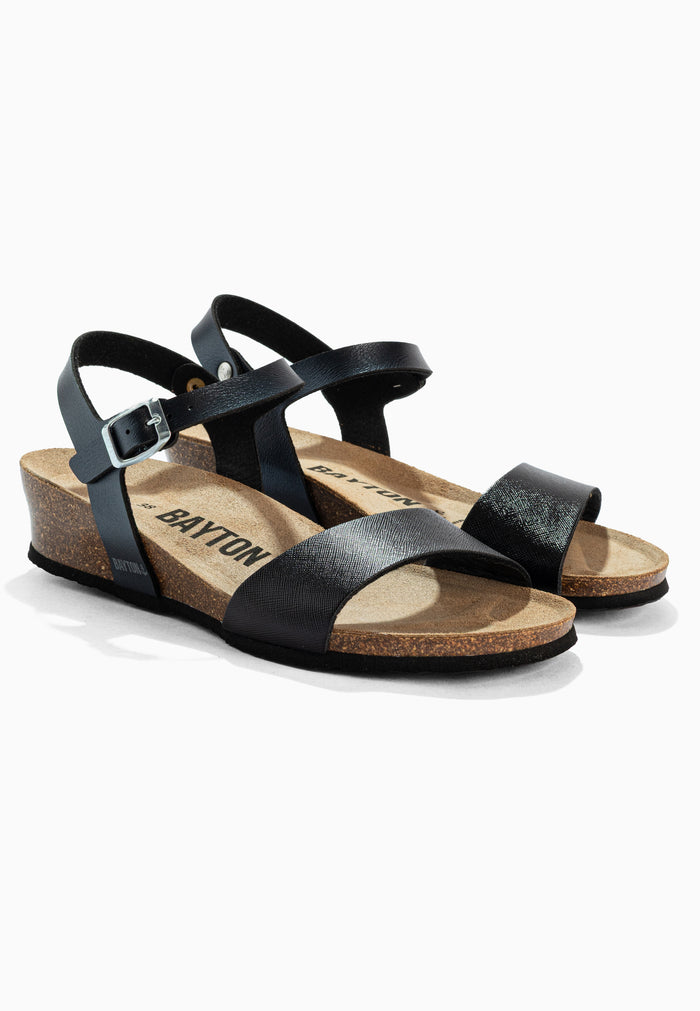 bayton Sandales Wodonga Noir Compensées et Semi-compensées Bayton femme