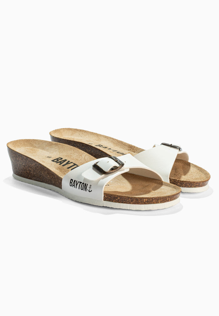 bayton Sandales Zorga Blanc Compensées et Semi-compensées Bayton femme