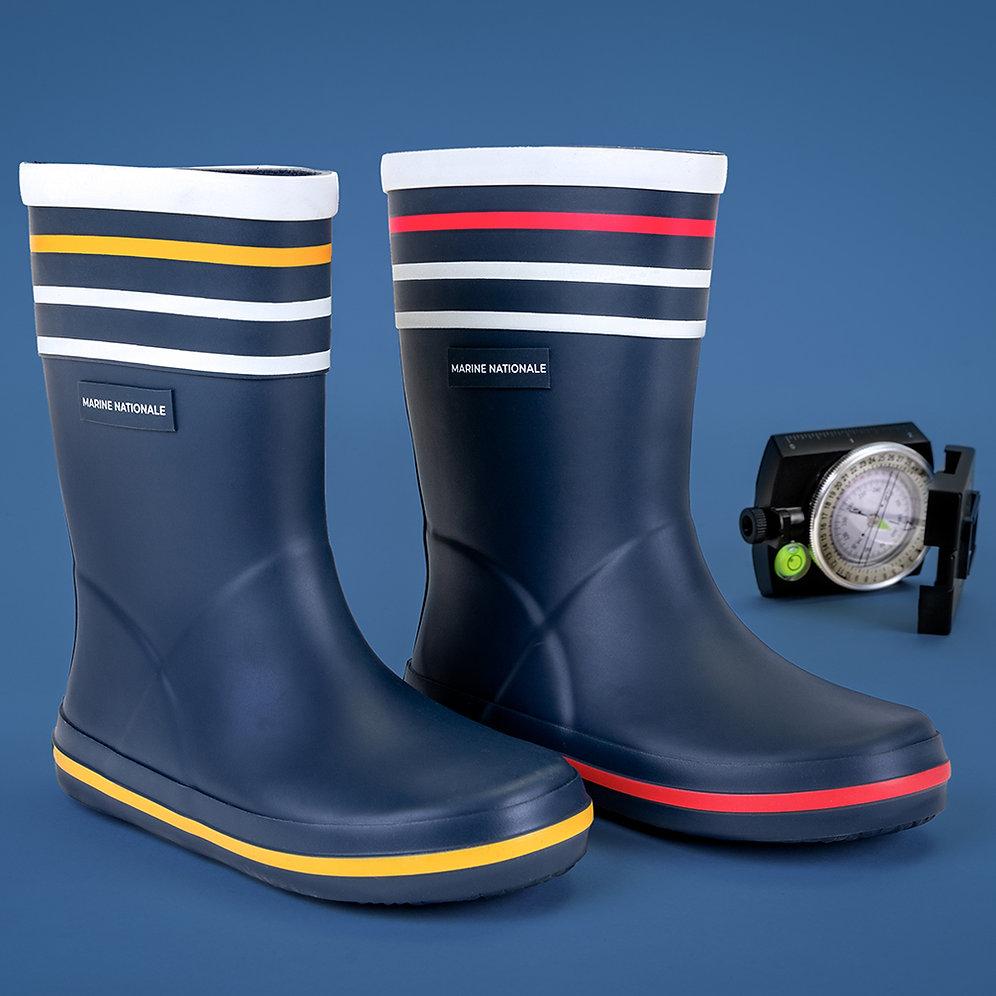 Be Only Botte Matelot - Jaune Bleu Marine