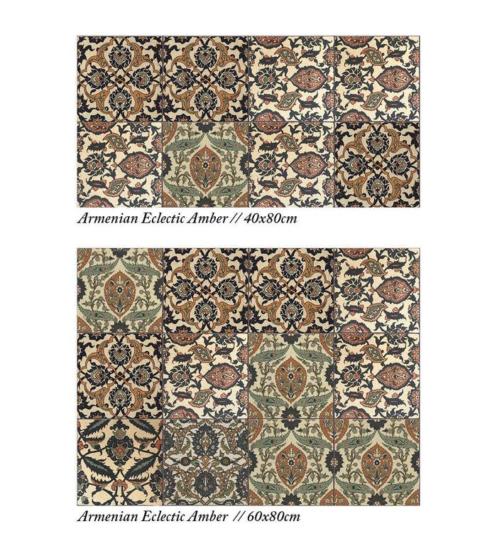 Beija Armenian Eclectic Amber Vinyl Backsplash Stickers