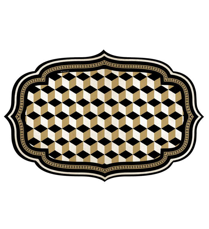 Beija Bauhaus Gold Cutout Vinyl Placemat – Beija Flor World