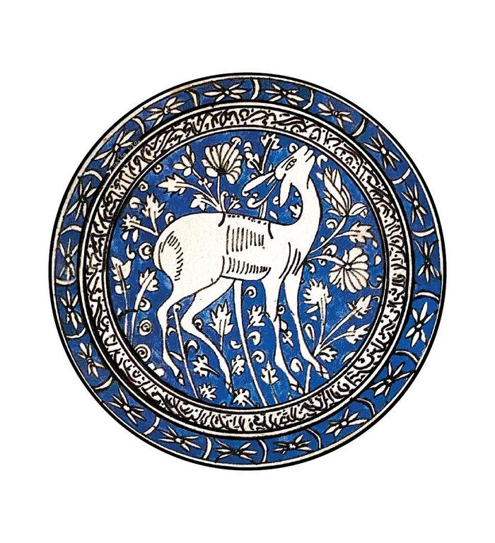 Beija Armenian Deer Vinyl Round Placemat