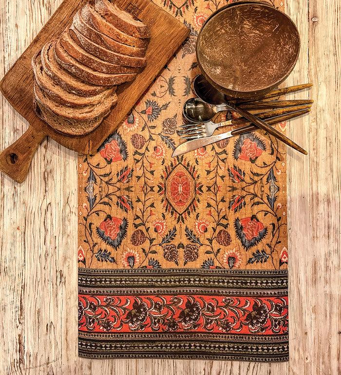 beija Bohemian Garden Gold Table Runner