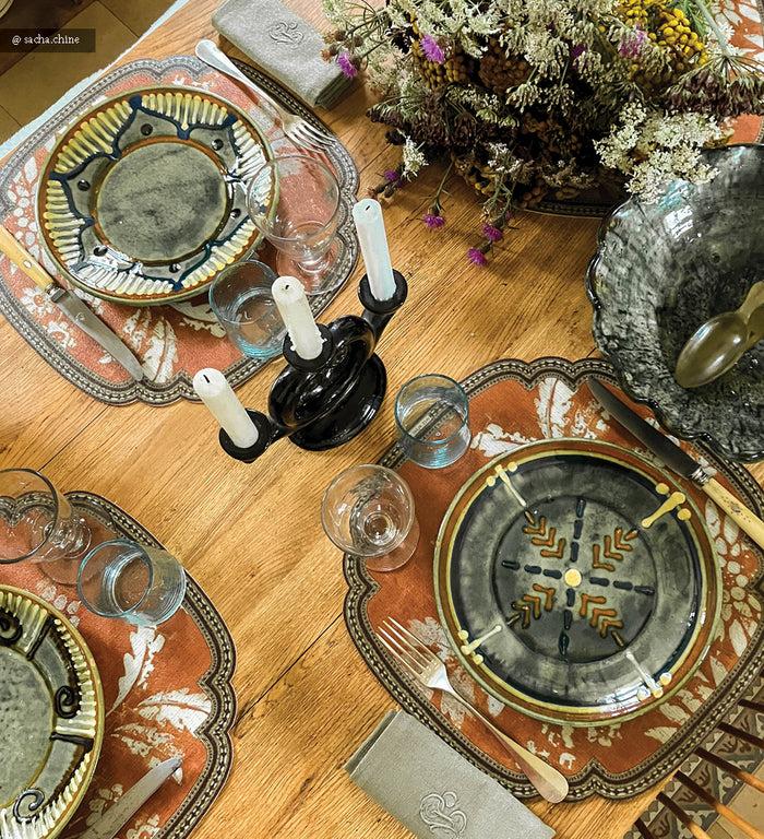 beija Bohemian Garden Vinyl Round Placemat