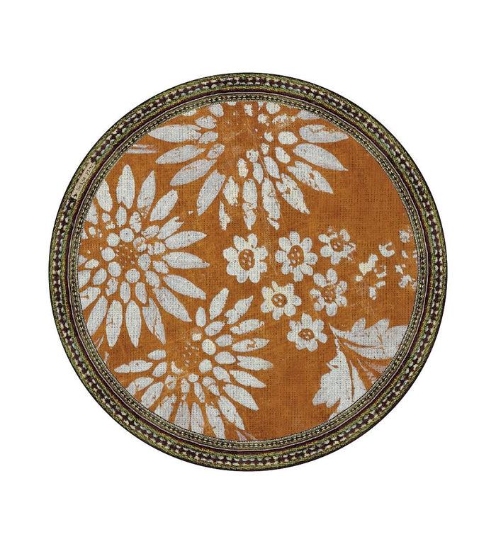 Beija Bohemian Garden Vinyl Round Placemat