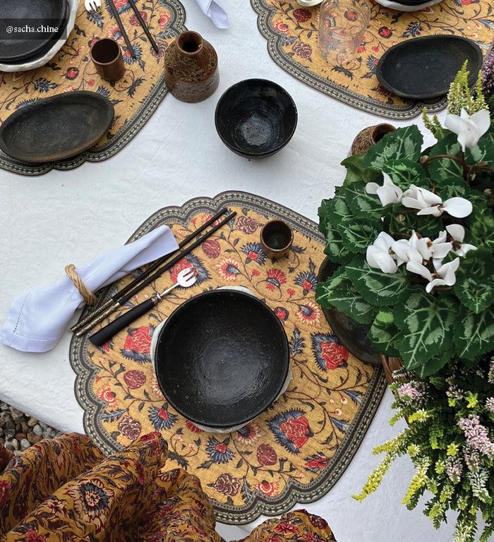 beija Bohemian Garden Vinyl Round Placemat