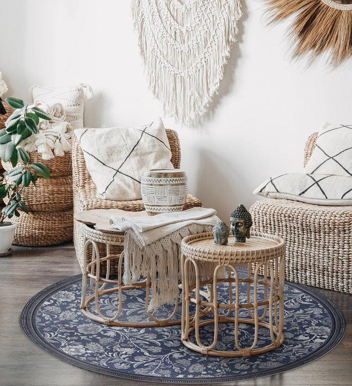 beija Bohemian Graden round Vinyl Rug