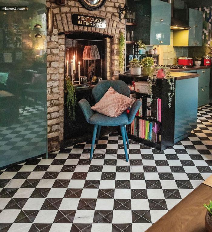 Beija Chess Vinyl Rug