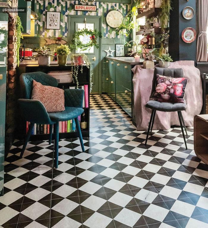 Beija Chess Vinyl Rug