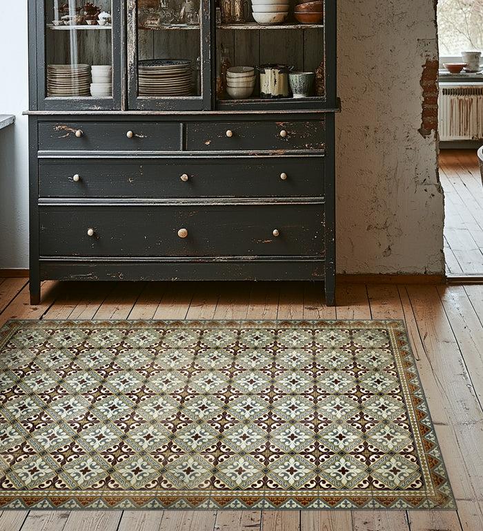 beija Flor de Lis Vinyl Rug