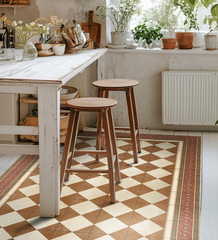 beija Gambit Camel Antique Vinyl Rug