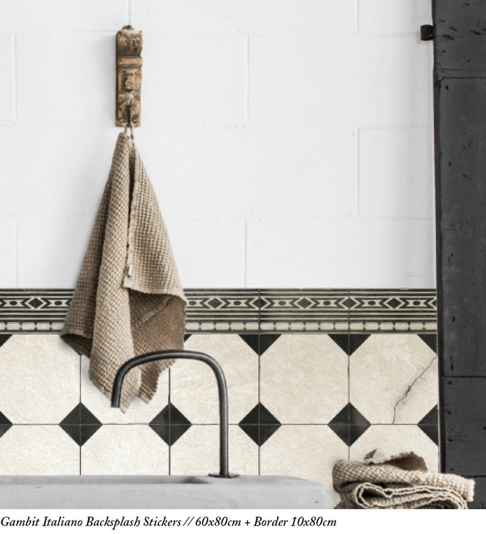 beija Gambit Italiano Vinyl Backsplash Stickers