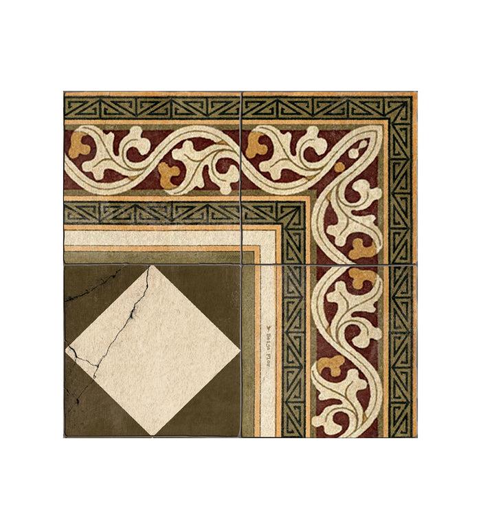 Beija Gambit Olive Vinyl Rug