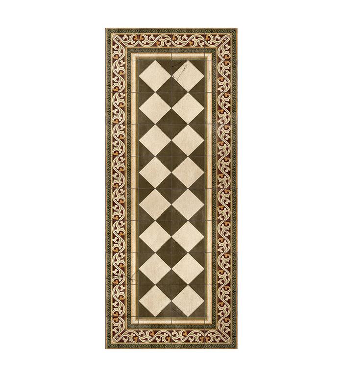 Beija Gambit Olive Vinyl Rug