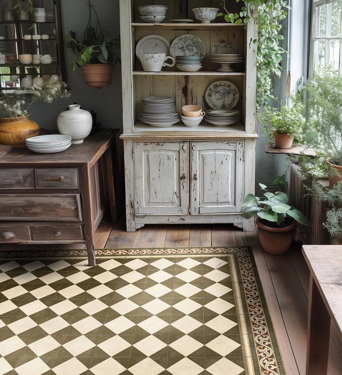 beija Gambit Olive Vinyl Rug beija Gambit Olive Vinyl Rug