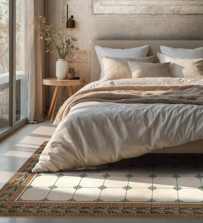 beija Italiano Cyan Vinyl Rug