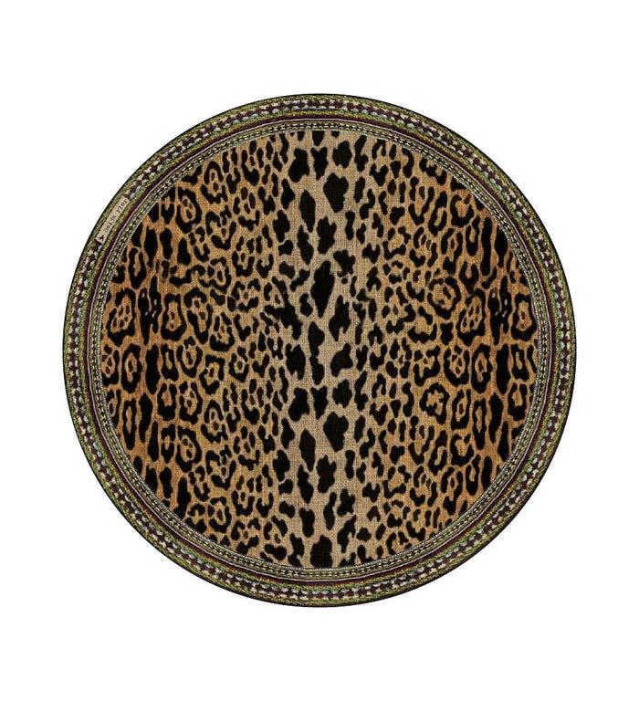 Beija Leopard Vinyl Round Placemat