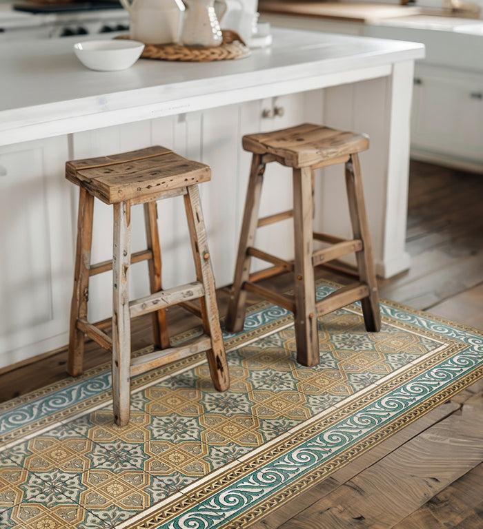 beija Lucas Gold Vinyl Rug