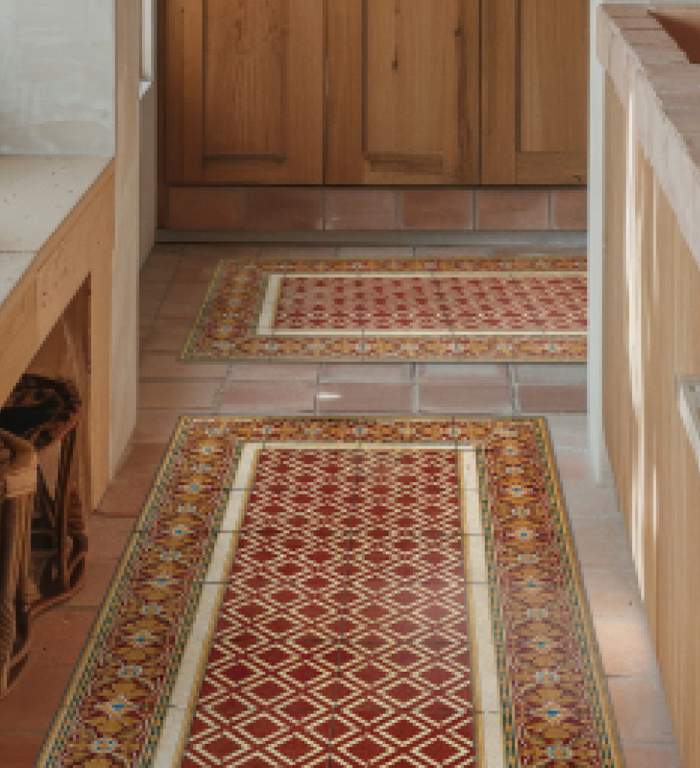 Beija Nicola Red Vinyl Rug