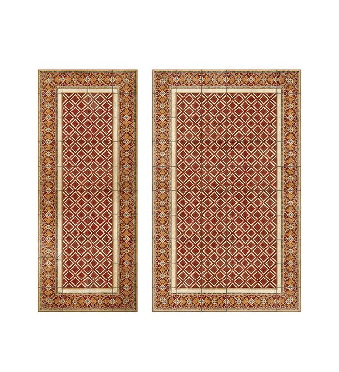 Beija Nicola Red Vinyl Rug