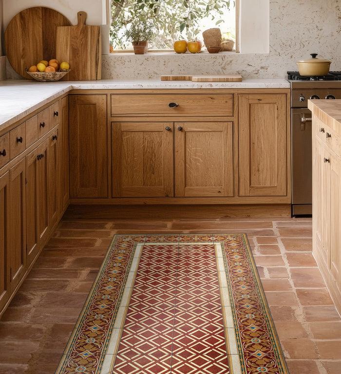 Beija Nicola Red Vinyl Rug