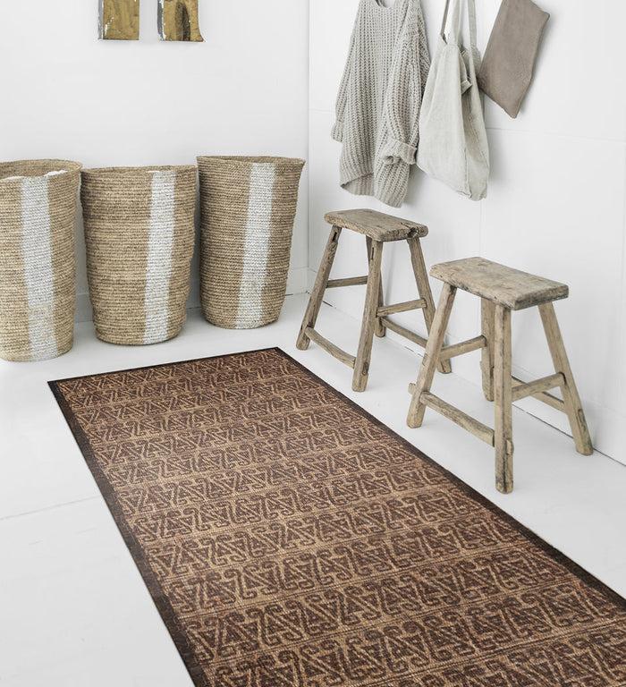 beija Stamped Reed Vinyl Rug