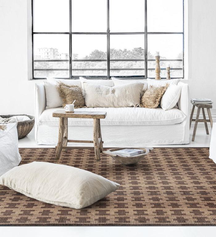 beija Stamped Reed Vinyl Rug