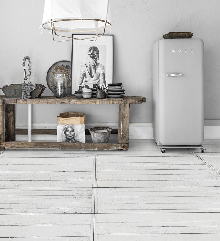 beija White Pallets Modular Vinyl Rug