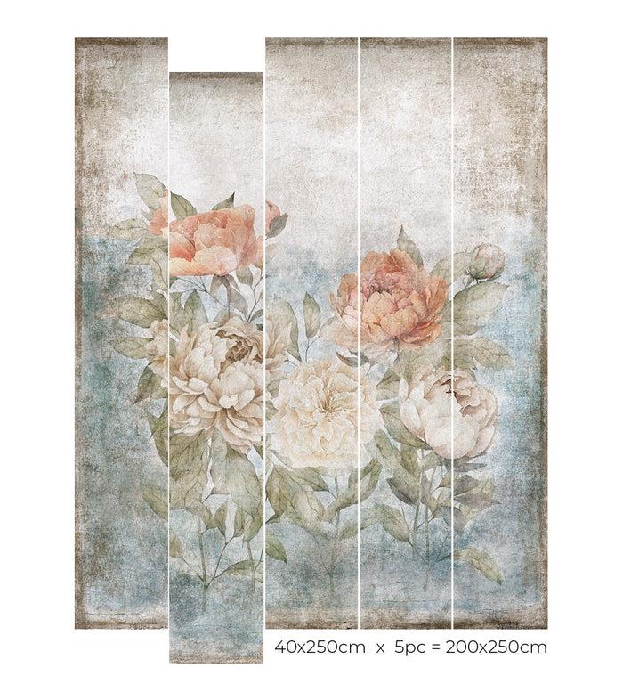 Beija Wild Peony - KAMI Fresco DIY Wallpaper