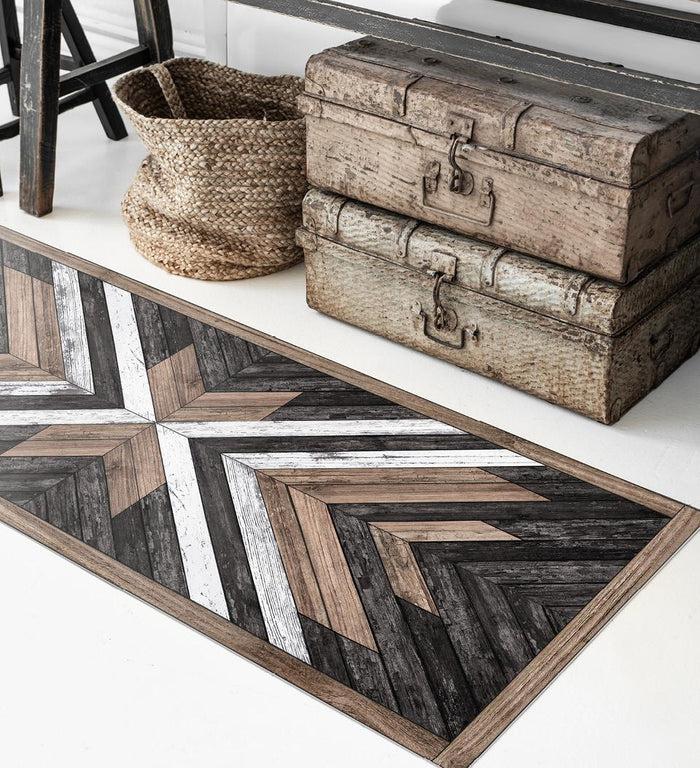 beija Wood art Vinyl Rug
